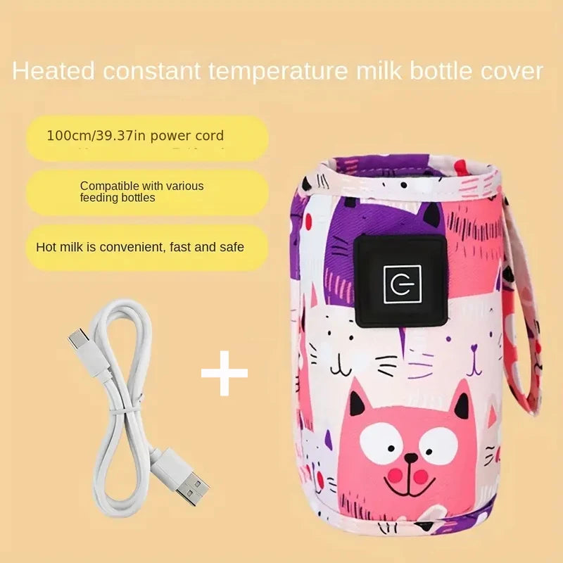 Portable USB Baby Bottle Warmer & Insulated Travel Sleeve