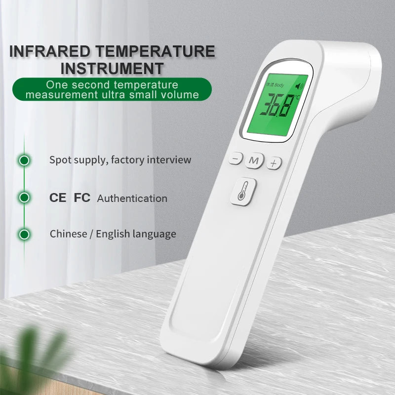 Smart Non-Contact Infrared Forehead Thermometer – 1-Second Reading & LED Display
