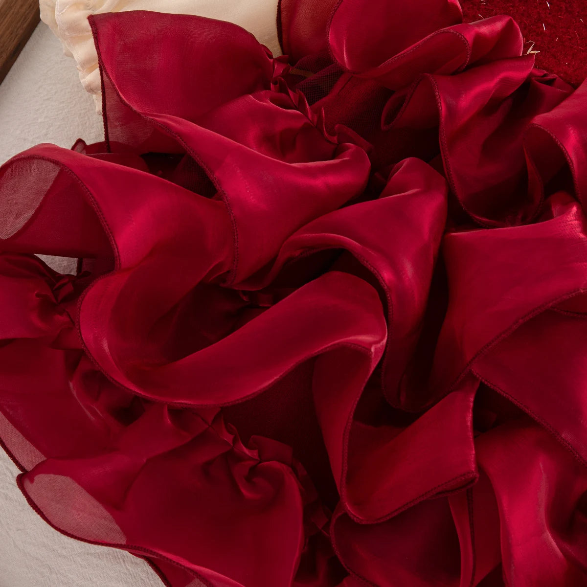 Ball Gown Dress | Winter Elegance and Cozy Full Sleeves