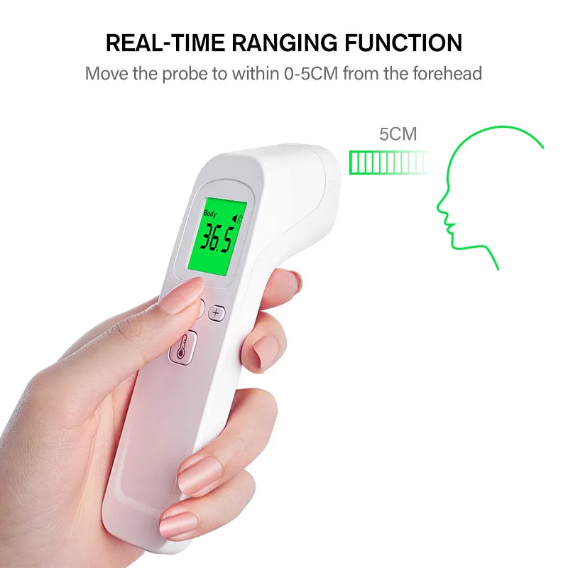 Smart Non-Contact Infrared Forehead Thermometer – 1-Second Reading & LED Display