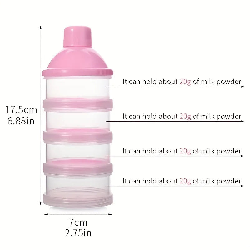 Smart 5-Layer Stackable Formula Dispenser – Portable Milk Powder Storage Box