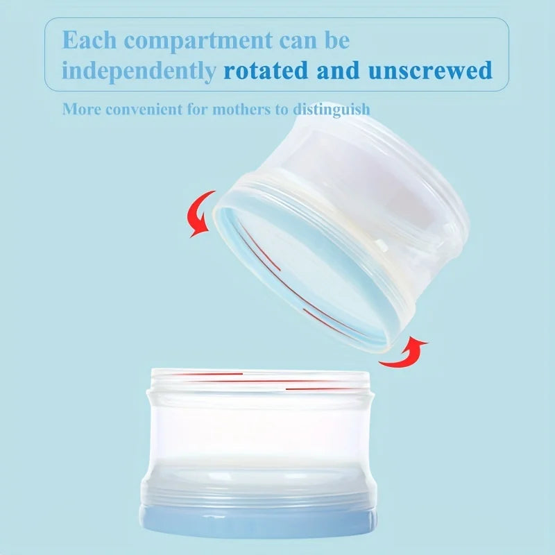 Smart 5-Layer Stackable Formula Dispenser – Portable Milk Powder Storage Box