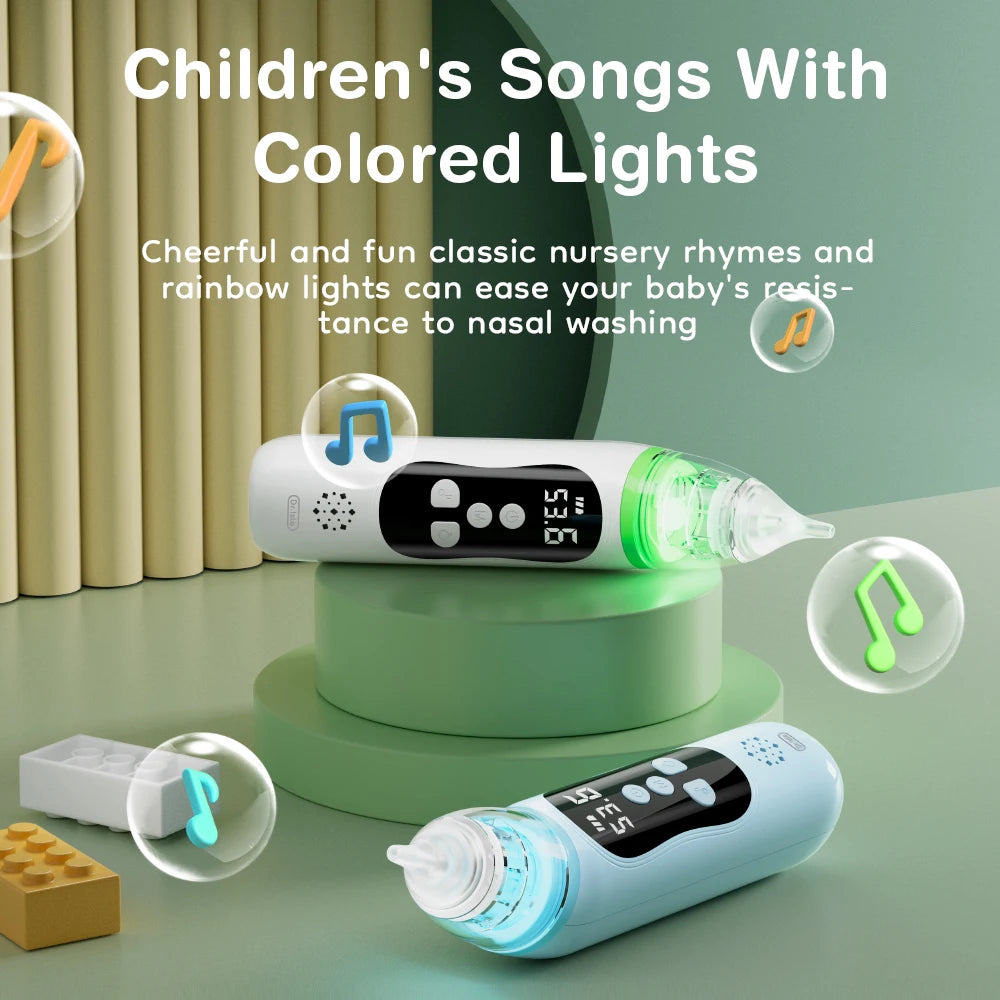 Smart Electric Baby Nasal Aspirator – BPA-Free Nose Cleaner with LCD Display & Soothing Music