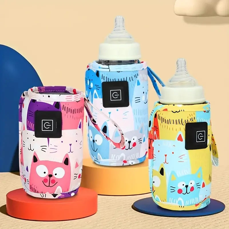 Portable USB Baby Bottle Warmer & Insulated Travel Sleeve