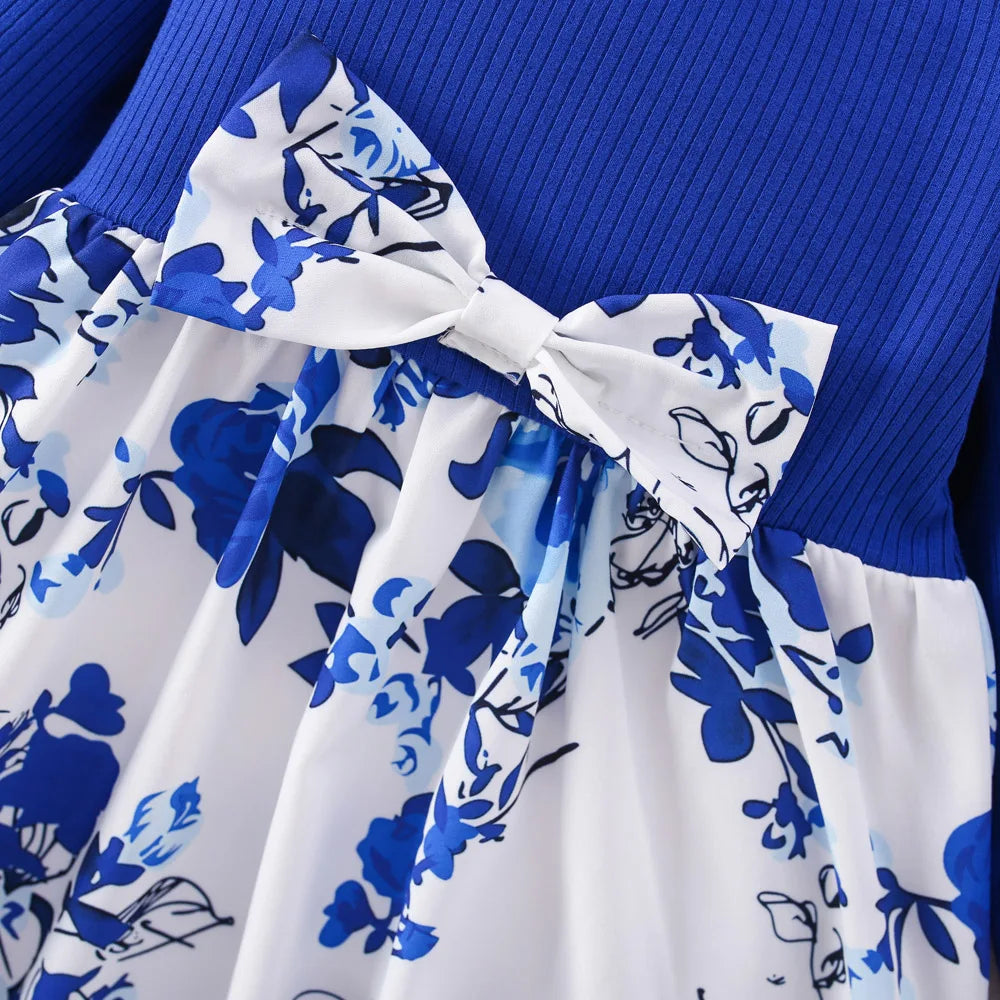 Chinese Style Autumn Dress | Floral Print and Cotton Comfort