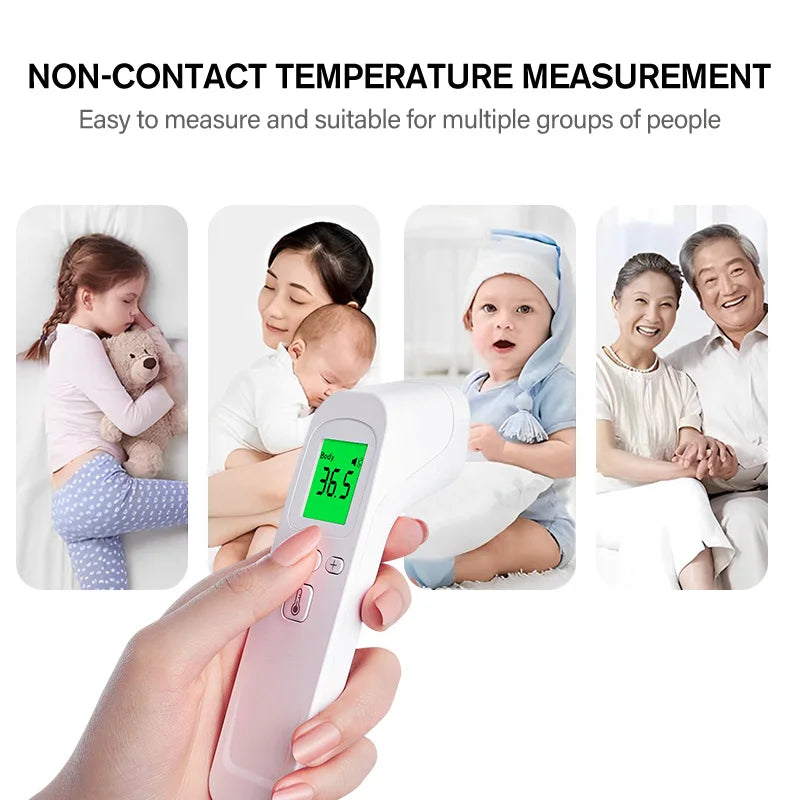 Smart Non-Contact Infrared Forehead Thermometer – 1-Second Reading & LED Display