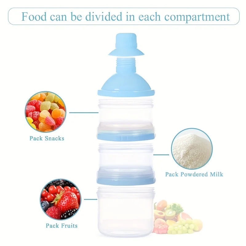 Smart 5-Layer Stackable Formula Dispenser – Portable Milk Powder Storage Box